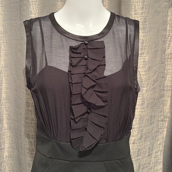 BCBGMaxAzria Black‎ Midi Dress Size 4 - Picture 3 of 11